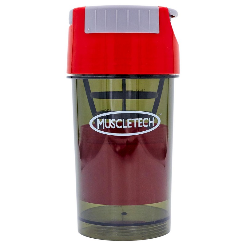 Шейкер для спортивного харчування з відсіком для протеїну MUSCLETECH SP-Sport FI-7016 500+100мл кольори в асортименті