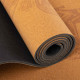 Килимок для йоги Пробковий каучуковий двошаровий Yoga mat Record FI-7156-1 183x61мx0.4cм з принтом Марш Слонів коричневий