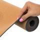 Килимок для йоги Пробковий каучуковий двошаровий Yoga mat Record FI-7156-1 183x61мx0.4cм з принтом Марш Слонів коричневий