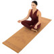 Килимок для йоги Пробковий каучуковий двошаровий Yoga mat Record FI-7156-1 183x61мx0.4cм з принтом Марш Слонів коричневий