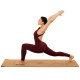 Килимок для йоги Пробковий каучуковий двошаровий Yoga mat Record FI-7156-10 183x61мx0.4cм коричневий