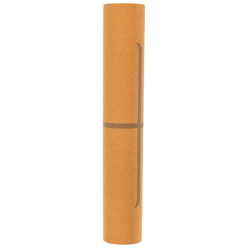Килимок для йоги Пробковий каучуковий двошаровий Yoga mat Record FI-7156-10 183x61мx0.4cм коричневий