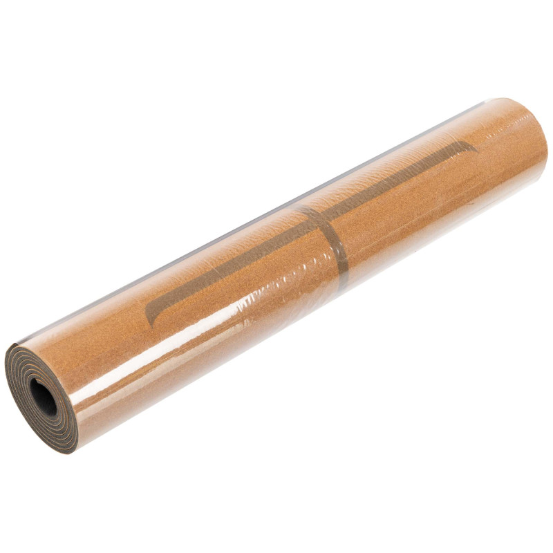 Килимок для йоги Пробковий каучуковий двошаровий Yoga mat Record FI-7156-10 183x61мx0.4cм коричневий