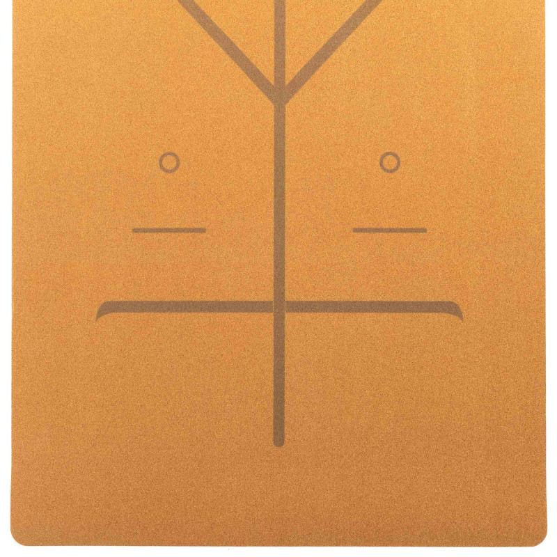 Килимок для йоги Пробковий каучуковий двошаровий Yoga mat Record FI-7156-10 183x61мx0.4cм коричневий