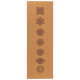 Килимок для йоги Пробковий каучуковий двошаровий Yoga mat Record FI-7156-2 183x61мx0.4cм з принтом Чакри коричневий