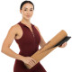 Килимок для йоги Пробковий каучуковий двошаровий Yoga mat Record FI-7156-2 183x61мx0.4cм з принтом Чакри коричневий