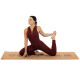 Килимок для йоги Пробковий каучуковий двошаровий Yoga mat Record FI-7156-2 183x61мx0.4cм з принтом Чакри коричневий