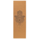 Килимок для йоги Пробковий каучуковий двошаровий Yoga mat Record FI-7156-6 183x61мx0.4cм з принтом Хамса коричневий