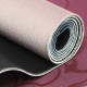 Килимок для йоги Льняний двошаровий каучуковий Record FI-7157-4 розмір 183x61x0,3см принт Лотос бежевий