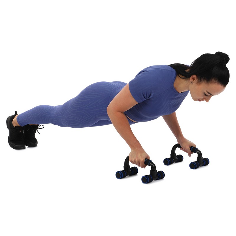 Упори для віджимань 2штуки CIMA FI-7427 PUSH-UP BAR 21x14x12см черный-синий