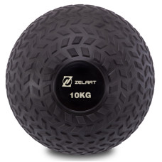 Слэмбол мяч набивной для кроссфита и фитнеса Slam Ball Zelart FI-7474-10 10кг чорний