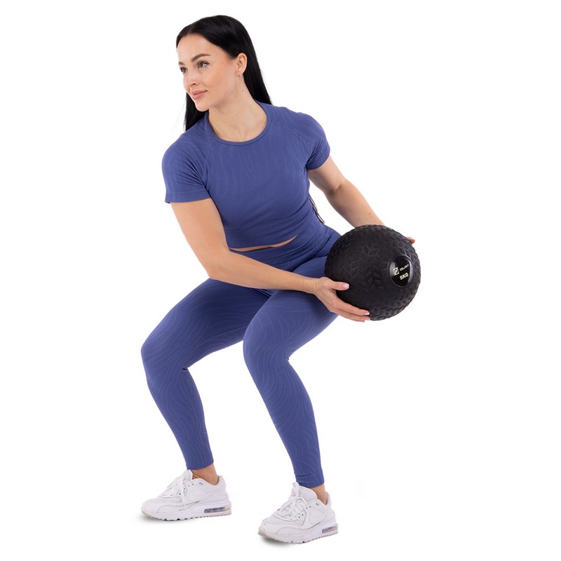 Слэмбол мяч набивной для кроссфита и фитнеса Slam Ball Zelart FI-7474-5 5кг чорний