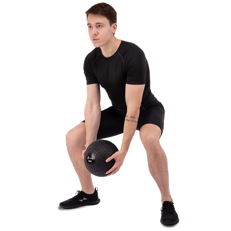 Слэмбол мяч набивной для кроссфита и фитнеса Slam Ball Zelart FI-7474-5 5кг чорний