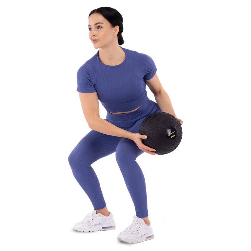 Слэмбол мяч набивной для кроссфита и фитнеса Slam Ball Zelart FI-7474-9 9кг чорний