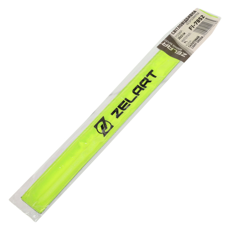 Слеп-браслет світловідбиваючий флікер Zelart FI-7852 30x3см салатовий