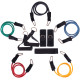 Еспандер багатофункціональний для фітнесу 5 джгутів Resistance Band SP-Sport FI-801 у чохлі різнокольоровий
