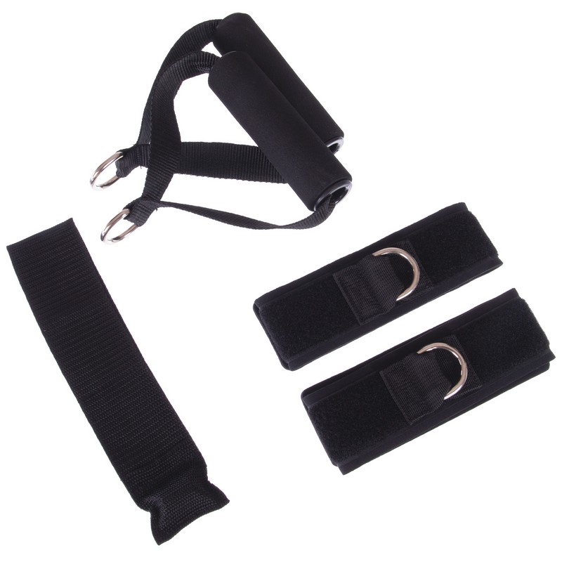 Еспандер багатофункціональний для фітнесу 5 джгутів Resistance Band SP-Sport FI-801 у чохлі різнокольоровий