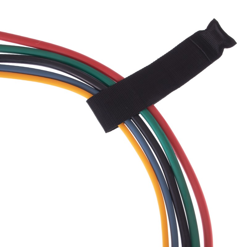 Еспандер багатофункціональний для фітнесу 5 джгутів Resistance Band SP-Sport FI-801 у чохлі різнокольоровий