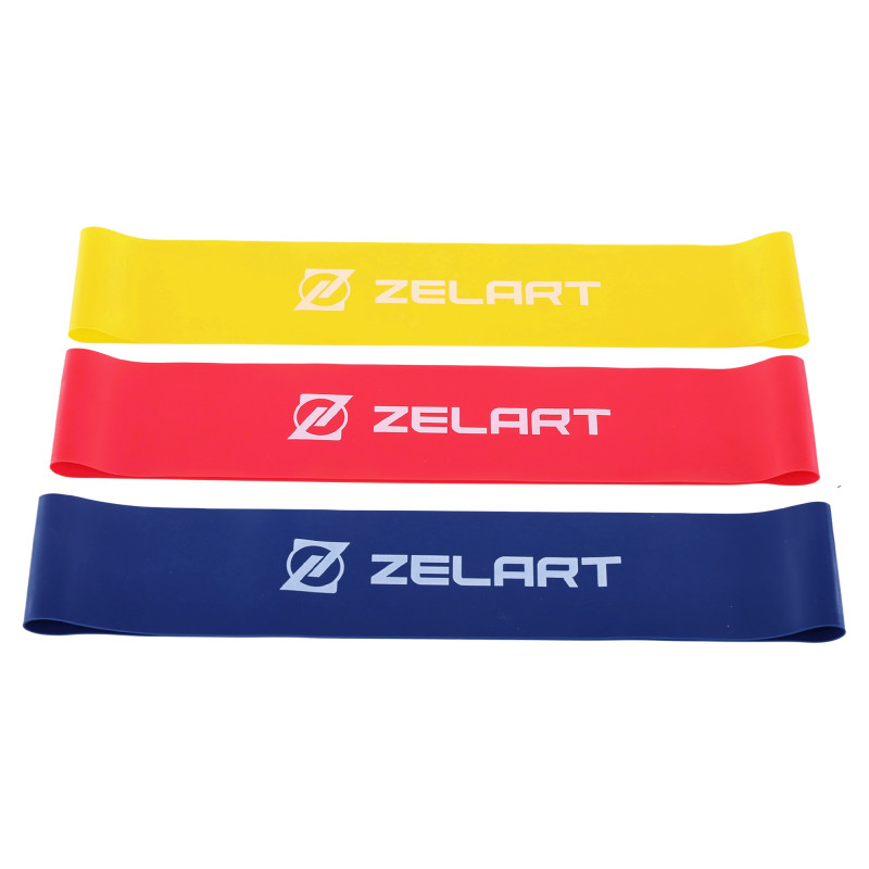Набір резинок для вправ стрічки опору LOOP BANDS Zelart FI-8227 3шт кольори в асортименті