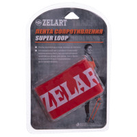 Резинка для вправ стрічка опору LOOP BANDS Zelart FI-8228-2 XS червоний