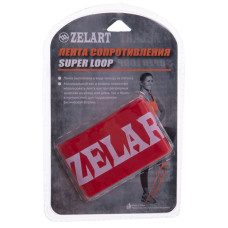 Резинка для вправ стрічка опору LOOP BANDS Zelart FI-8228-2 XS червоний