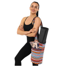 Сумка для йоги через плечо KINDFOLK Yoga bag SP-Sport FI-8364-1 помаранчевий-блакитний