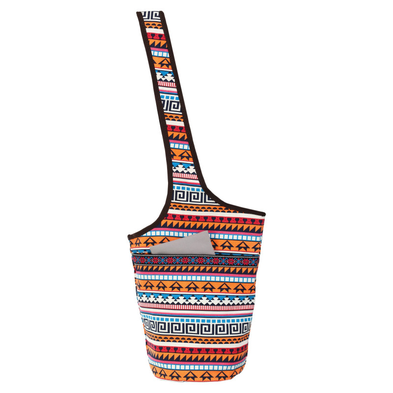 Сумка для йоги через плечо KINDFOLK Yoga bag SP-Sport FI-8364-1 помаранчевий-блакитний
