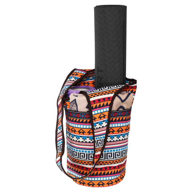 Сумка для йоги через плечо KINDFOLK Yoga bag SP-Sport FI-8364-1 помаранчевий-блакитний