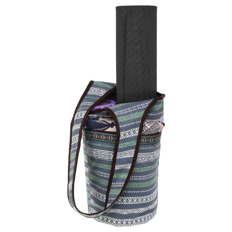 Сумка для йоги через плечо KINDFOLK Yoga bag SP-Sport FI-8364-3 сірий-синій