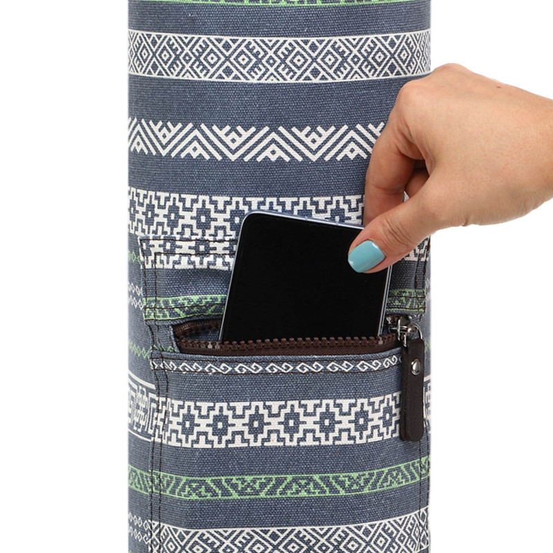 Сумка-чохол для йога килимка KINDFOLK Yoga bag SP-Sport FI-8365-3 сірий-синій
