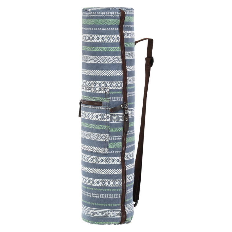 Сумка-чохол для йога килимка KINDFOLK Yoga bag SP-Sport FI-8365-3 сірий-синій