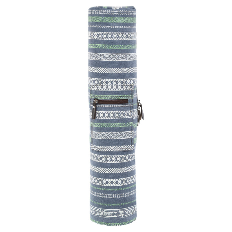 Сумка-чохол для йога килимка KINDFOLK Yoga bag SP-Sport FI-8365-3 сірий-синій