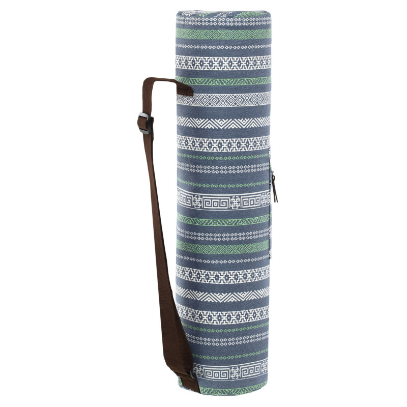 Сумка-чохол для йога килимка KINDFOLK Yoga bag SP-Sport FI-8365-3 сірий-синій