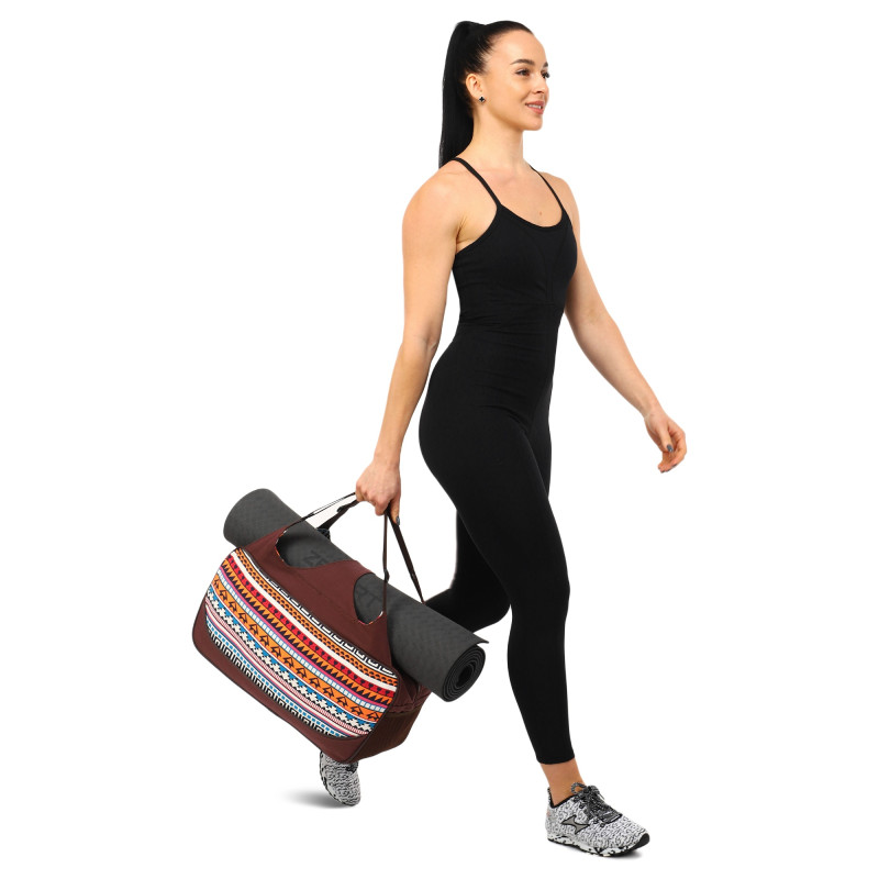Сумка для йоги KINDFOLK Yoga bag SP-Sport FI-8366-1 помаранчевий-блакитний