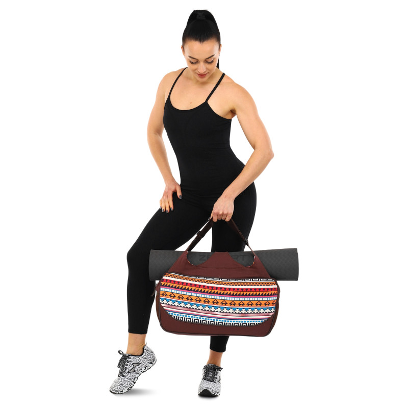 Сумка для йоги KINDFOLK Yoga bag SP-Sport FI-8366-1 помаранчевий-блакитний