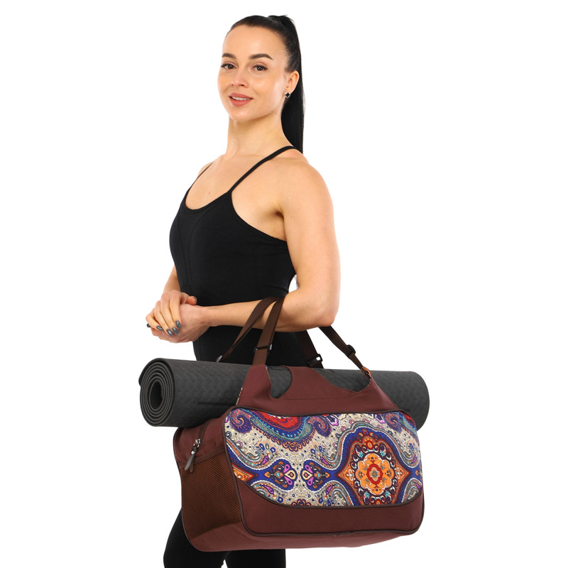 Сумка для йоги KINDFOLK Yoga bag SP-Sport FI-8366-4 темно-синій-фіолетовий