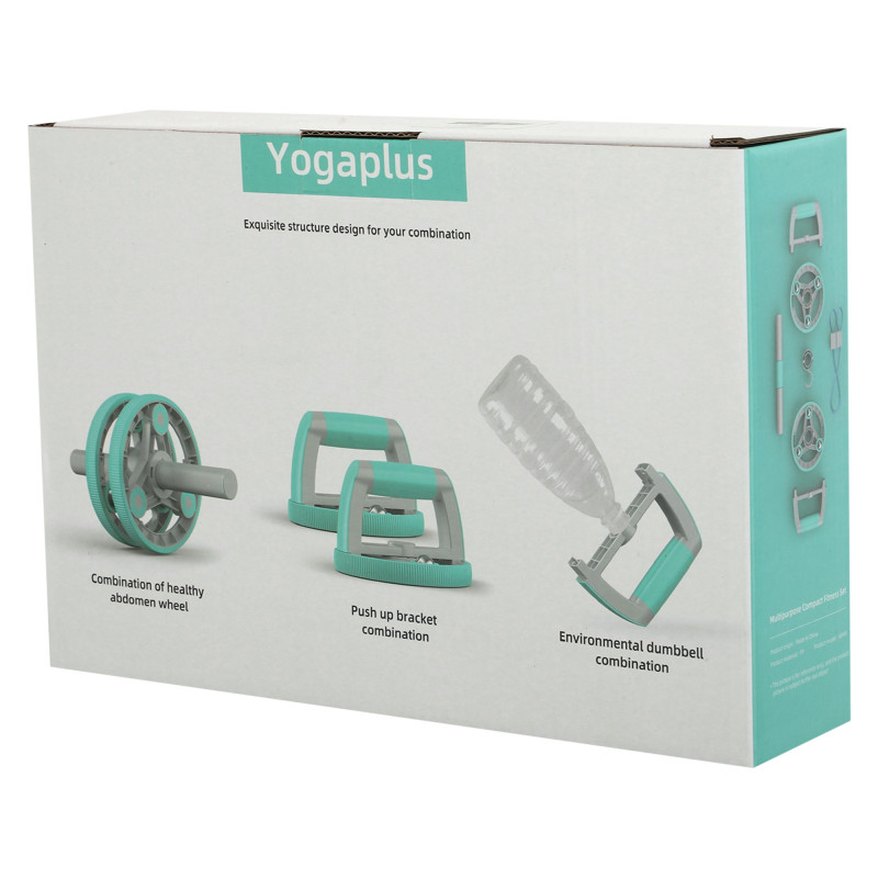Колесо для преса 3 в 1 універсальний компактний фітнес-набір Multipurpose compact fitness set Yogaplus FI-9377 кольори в асортименті