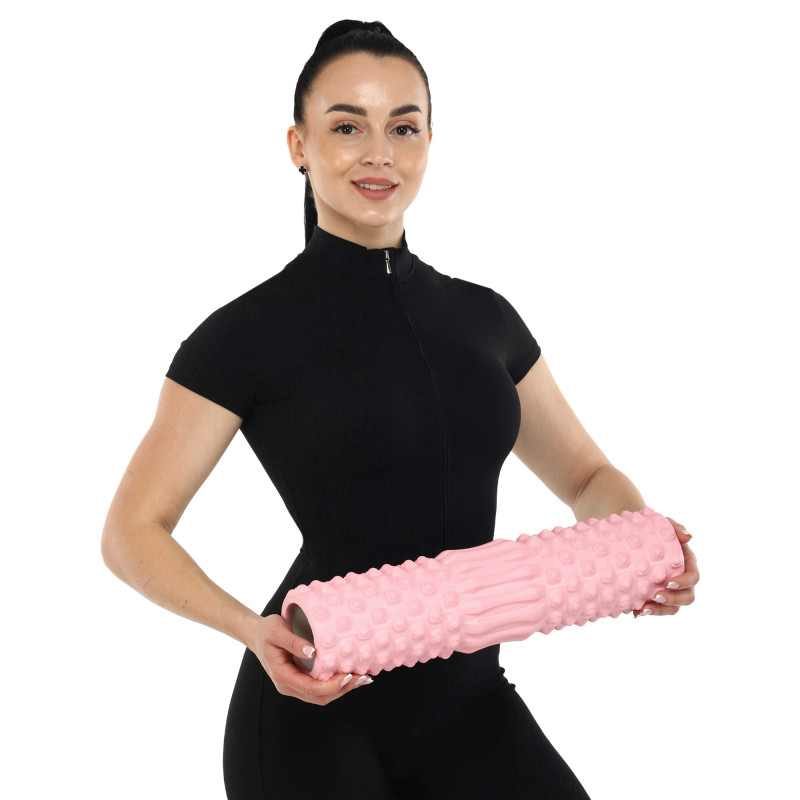 Ролер масажний циліндр (ролик мфр) 45см Grid Spine Roller SP-Sport FI-9389 кольори в асортименті