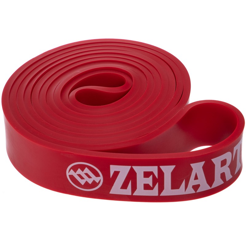 Гума петля для підтягувань та тренувань стрічка силова Zelart POWER BANDS FI-941-5 червоний