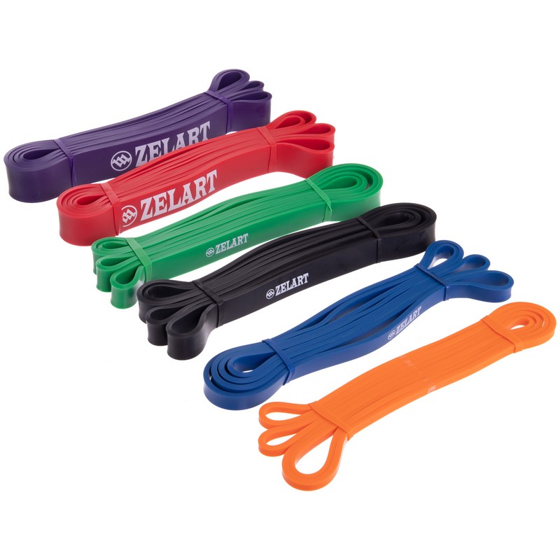Гума петля для підтягувань та тренувань стрічка силова Zelart POWER BANDS FI-941-6 фіолетовий