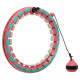 Обруч для схуднення регульований масажний з обтяжувачем Smart Hula Hoop Zelart FI-9659 бірюзовий-рожевий