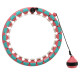 Обруч для схуднення регульований масажний з обтяжувачем Smart Hula Hoop Zelart FI-9659 бірюзовий-рожевий
