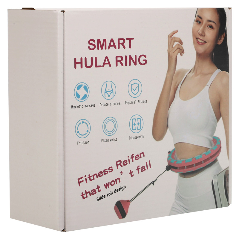 Обруч для схуднення регульований масажний з обтяжувачем Smart Hula Hoop Zelart FI-9659 бірюзовий-рожевий