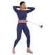 Обруч для схуднення регульований масажний з обтяжувачем Smart Hula Hoop Zelart FI-9659 бірюзовий-рожевий