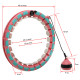 Обруч для схуднення регульований масажний з обтяжувачем Smart Hula Hoop Zelart FI-9659 бірюзовий-рожевий