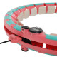 Обруч для схуднення регульований масажний з обтяжувачем Smart Hula Hoop Zelart FI-9659 бірюзовий-рожевий