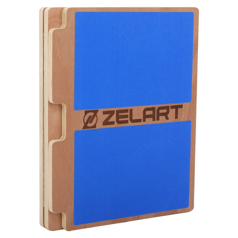 Тренажер для розтяжки м'язів ніг фітнес педаль Zelart Slant Board FI-9660 світло-коричневий
