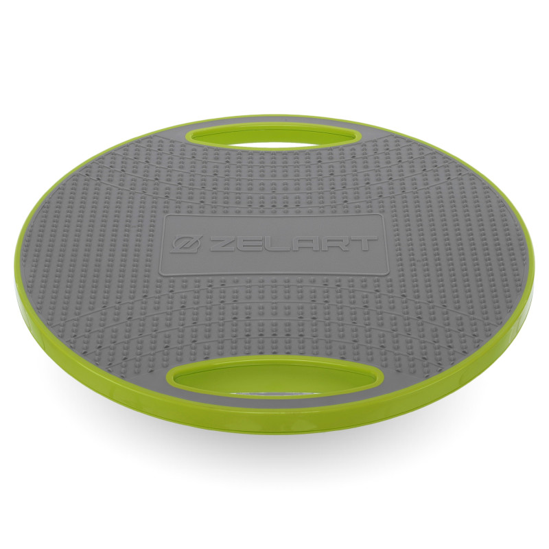 Диск балансувальний балансборд BALANCE BOARD Zelart FI-9664 42х9см салатовий-сірий