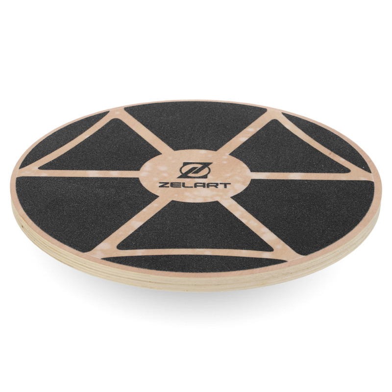 Диск балансувальний балансборд дерев'яний WOOD BALANCE BOARD Zelart FI-9665 39x7,5см чорний