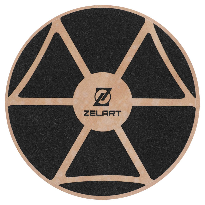 Диск балансувальний балансборд дерев'яний WOOD BALANCE BOARD Zelart FI-9665 39x7,5см чорний